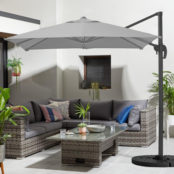 Dakota Fields Antoanela 3m Square Cantilever Parasol Wayfair Co Uk